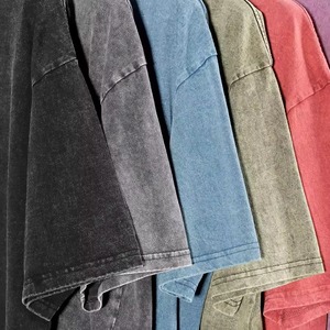 Venta al por mayor de alta calidad de los hombres camisetas de gran tamaño Unisex 100% algodón lavado pesado serigrafía camiseta impresa para los hombres - Product Image 1