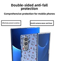 Coque de téléphone portable S25 Ultra en PC rigide avec porte-cartes magnétique transparent à coins coupés et design imprimé personnalisable