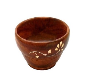 ชามสลัดทำจากไม้พร้อมที่วางลวดโลหะสีทองสำหรับตกแต่งโต๊ะใช้ในงานแต่งงานชามไม้และสลัด - Product Image 4