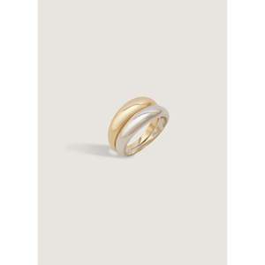 Double Dome Ring in Gold & <b>Silver</b> Dare to Love-for Gift Occasions - Product Image 6