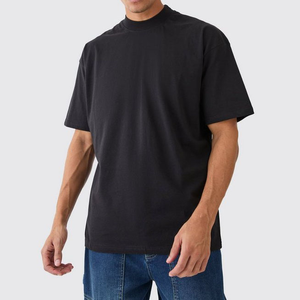 เสื้อยืดคุณภาพสูง พิมพ์โลโก้ตามสั่ง ผ้าคอตตอนหนานุ่ม ทรงโอเวอร์ไซส์ ไหล่ตก เสื้อยืดผู้ชาย - Product Image 1