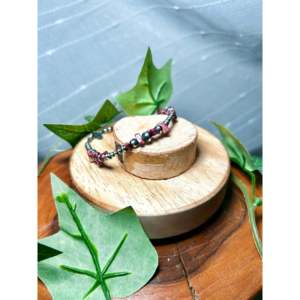 Ethnic Navajo Strung <b>Bracelet</b> Purple Spiny Oyster & Sterling <b>Silver</b> Beaded for Gift - Product Image 2