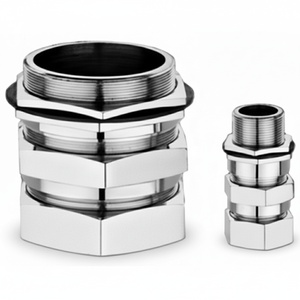 Prensaestopas de Cable de Doble Compresión Ex d IIC, IP66, Latón M50, Ignífugo, para Áreas Peligrosas, Serie AEFP IIC - Product Image 3