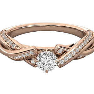 Round Diamond Twisted Shank Prong Set Solitaire <b>Ring</b> - Product Image 3