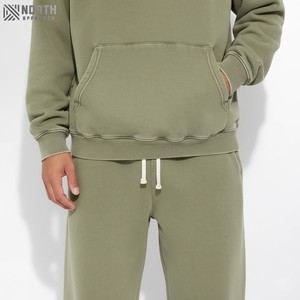 Logo personnalisé ensemble de sweatshirts surdimensionnés à col ras du cou pull en coton imprimé ensemble de survêtement avec broderie vierge pour hommes ensemble de luxe - Product Image 4