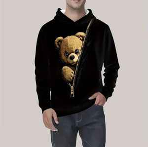 Sweat à capuche pour homme de qualité supérieure, ultra confortable et douillet, 100% coton, uni, teint et brodé avec impression numérique pour l'hiver - Product Image 1