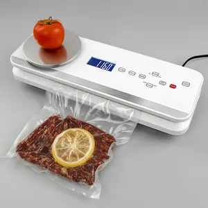 Vacuum Sealer Machine with Automatic Open Close and Scale Starter Vacuum Rolls and Precut Bags For Food Storage Safety Certified