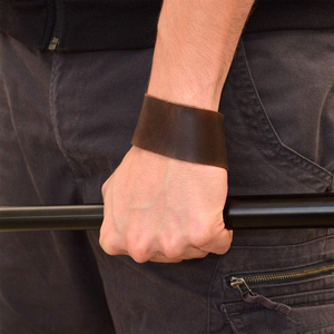 Sangles de musculation en cuir de vache véritable de qualité supérieure, personnalisées, résistantes, avec logo personnalisé pour hommes et femmes - Product Image 5