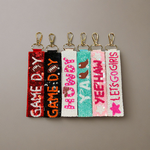 Nuevo llavero de cuentas de semillas hecho a mano llavero carta llavero personalizado accesorio lindo lujo hermoso último - Product Image 4