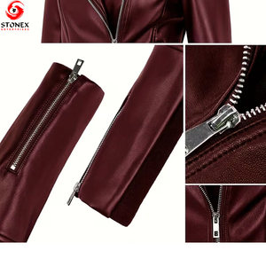 Chaqueta de Cuero para Mujer Personalizada de Alta Calidad, Transpirable, Impermeable y Cortavientos, con Opciones de Color y Diseño Personalizados - Product Image 5