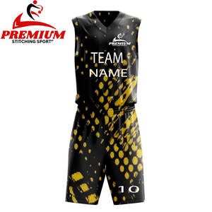 ชุดบาสเก็ตบอลคุณภาพสูงแบบใหม่ ผลิตจากผ้าโพลีเอสเตอร์ แห้งเร็ว สามารถปรับแต่งสีได้ - Product Image 3