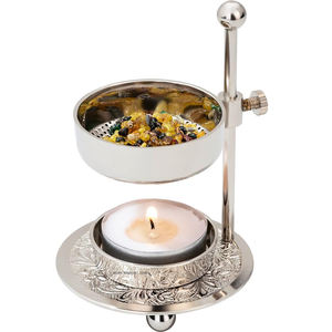 Best Wholesale Price Pure Brass Incense <b>Burner</b> Brass Knob Adjustable <b>Burner</b> <b>Silver</b> Nickel Room Fragrance Tabletop Decorations - Product Image 3