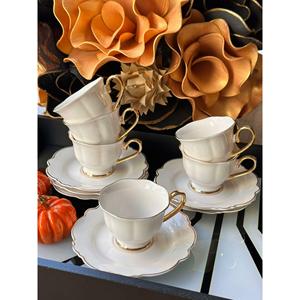 Rosa & più tazza di caffè turco Perla 12 pezzi per 6 persone