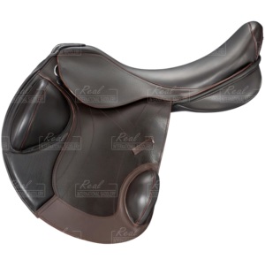 Silla de montar premium para doma inglesa, de cuero genuino, cómoda, para carreras y equitación. - Product Image 1
