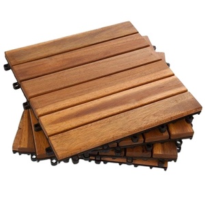 Tuiles d'extérieur en bois d'acacia du Vietnam, à emboîtement, antidérapantes, imperméables, design contemporain, finition mate huilée - Product Image 4
