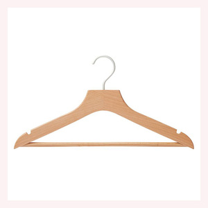 2025 Premium Wooden Hanger with Polished Finish Durable Beechwood Design Featuring Anti-Slip Notches and Trouser Bar - Product Image 2