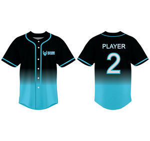 Maillot de baseball et de softball personnalisé, design de sublimation dégradé, uniforme d'équipe professionnelle avec logo, nom et numéro, OEM, chemises respirantes - Product Image 1