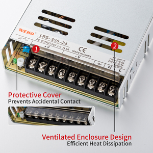 Fonte de alimentação LRS CE RoHS 5V 12V 24V 36V 48V 100W 150W 200W 350W <span class=keywords><strong>500W</strong></span> DC AC LED industrial Fonte de alimentação única comutação - Product Image 2