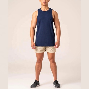 เสื้อกล้ามคอตตอนอีลาสเทนสำหรับผู้ชายเสื้อกล้ามสำหรับเล่นกีฬาคอกลมมีขอบโค้งระบายอากาศได้ดีคุณภาพพรีเมี่ยมออกแบบโลโก้ได้ตามต้องการ - Product Image 5