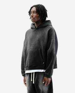 Chándal de lavado ácido unisex Estilo Vintage Sudadera con capucha descolorida 500gsm Boxy Fit Streetwear Jogger jersey de gran tamaño Logo polar - Product Image 3