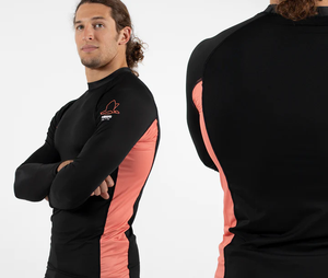 2024 โลโก้ที่กําหนดเองล่าสุดผู้ชายแขนยาวหลวม Fit Rash Guardขายส่งปากีสถาน Men Rash Guard - Product Image 3