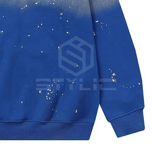 Vente en gros de sweats à capuche en coton mélangé à l'acide lavé à la broderie de grande taille - Product Image 5