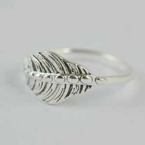 Navya Craft Handmade 925 Sterling Silver Leaf <b>Ring</b> for Women <b>Plain</b> Design Sizes 4 13 for Christmas Anniversary Birthday Gift - Product Image 6
