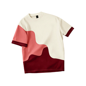 <b>Mens</b> Color Block <b>T</b> <b>Shirt</b> Custom Casual Short Sleeve Crew Neck Summer Streetwear Top Fashion Oversized Soft Cotton Daily Wear - Product Image 1
