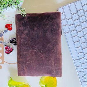 Journal vintage exclusif fait à la main, carnet de voyage rétro, carnet de croquis non ligné, couverture en cuir antique à bord festonné, cadeau, reliure à points de selle - Product Image 4
