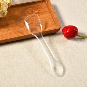 ช้อนพลาสติกใส่อาหารปลอดภัยแบบใช้แล้วทิ้งช้อนตักไอศกรีมขนาด10.3ซม. สีดำแดงเหลืองขาวใสสำหรับงานปาร์ตี้ - Product Image 3