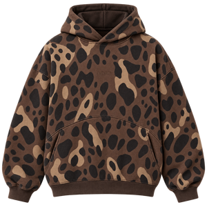 Custom Mens Oversized Washed <b>Hoodie</b> Heavyweight Fleece Abstract Spotted <b>Print</b> Streetwear Pullover OEM Private Label Manufacturer - Product Image 3