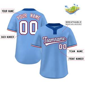 Maillot de Baseball pour jeunes bouton complet coupe personnalisée chemise de Softball maille séchage rapide broderie matériel sergé nom numéro équipe USA Pro Look - Product Image 4