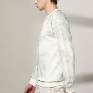 เสื้อสเวตเตอร์คอกลมผ้าฟลีซของผู้ชายผ้าฝ้าย100% ระบายอากาศสีพื้นแบบปกติสำหรับฤดูหนาว2026 - Product Image 3