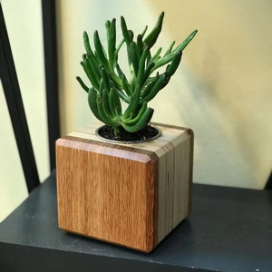 Maceta de madera rústica, maceta Wishing Well, decoración de jardín trasero, macetas de madera creativas, macetas de corteza, jardín - Product Image 6