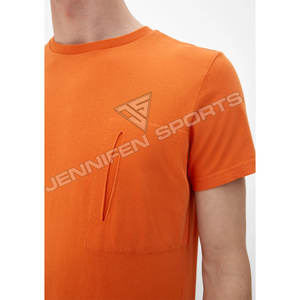 Camiseta personalizada de hombre en blanco de alta calidad 100% tela de Jersey de algodón, cuello redondo, logotipo personalizado, etiqueta de cuello interior - Product Image 4