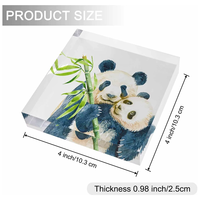 Bloc d'affichage acrylique bloc personnalisé couleur impression UV impression 3D mignon Panda Logo Photo affichage de bloc acrylique