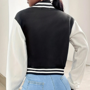 Chaqueta de béisbol personalizable para mujer Varsity & College Letterman Bomber Patrón en blanco único para hombre - Product Image 6