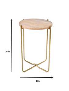 Nouvel arrivage Table basse vintage en bois de qualité supérieure en métal et fer Meubles de salon polyvalents dorés pour la maison - Product Image 5