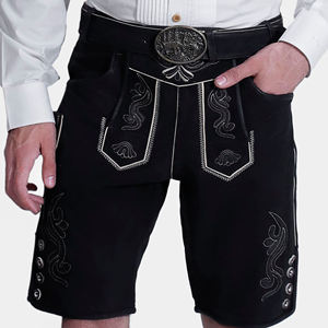 Pantalones cortos alemanes bávaros Lederhosen con tirantes 2025 pantalones cortos Oktoberfest pantalones cortos tradicionales - Product Image 6