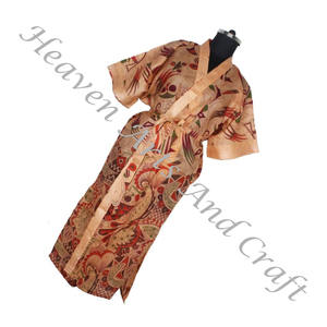 KL009 Beachwear Vintage Sari Kimono <b>Long</b>- Manufacturer of Beachwear Vintage Sari Kimono <b>Long</b> <b>Cardigan</b> Vintage Sari Kimono <b>Long</b> - Product Image 6