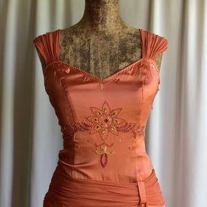 Robe de soirée en mousseline de soie Spandex antistatique sans manches pour adultes, respirante, longueur au sol, pour club décontracté et occasions de fête - Product Image 1