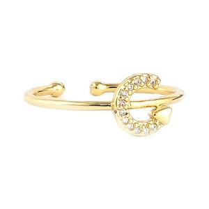 Anillo de Dedo con Letras del Alfabeto para Mujer - Dorado - Product Image 1