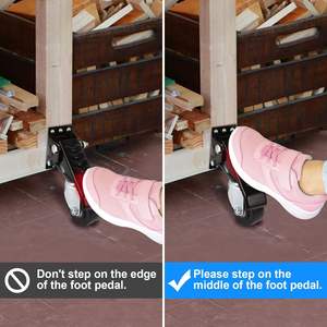 Kit de rodízios de bancada com <span class=keywords><strong>4</strong></span> pacotes, rodízios retráteis de alta capacidade de carga, rodízio giratório industrial - Product Image 5