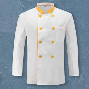 Camisas de uniforme Fantástico Chef Uniforme Stand Collar Catering Chef Camisa Unisex Adulto Cocina Chef Abrigo - Product Image 4
