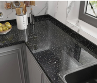 Granite noir perle moderne élégant, pierre naturelle pour salon, cuisine et usage extérieur, finition polie, écologique, durable