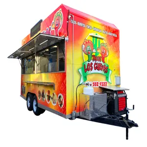 Food truck with full kitchen Mobile BBQ Food Truck Concession Mobile Kitchen Snack Coffee Cart Food Trailer For Sale