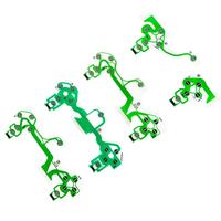 Boutons de remplacement sans fil verts, circuit imprimé, film conducteur, clavier flexible EVA pour manette de jeu Dualshock 4 Pro Slim