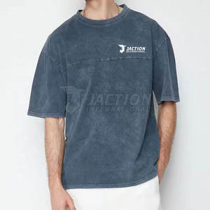 Respirant léger séchage rapide 100% coton hommes imprimé lavage à l'acide T-Shirts vêtements de mode bas prix coupe ample T-Shirts pour hommes - Product Image 1