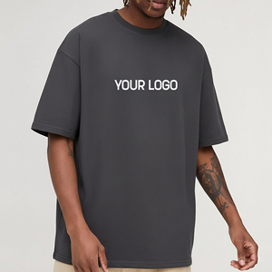 เสื้อยืดทรงหลวมแบบดรอปโชลเดอร์ ล้างสีแบบแอซิด สำหรับผู้ชาย ปี 2025 ผ้าเจอร์ซีย์ 100% คอตตอน ทรงโอเวอร์ไซส์ คอกลม - Product Image 4