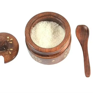 Récipient en bois fait à la main avec couvercle hermétique pour le stockage de la cuisine Récipient en bois écologique pour épices et herbes - Product Image 1